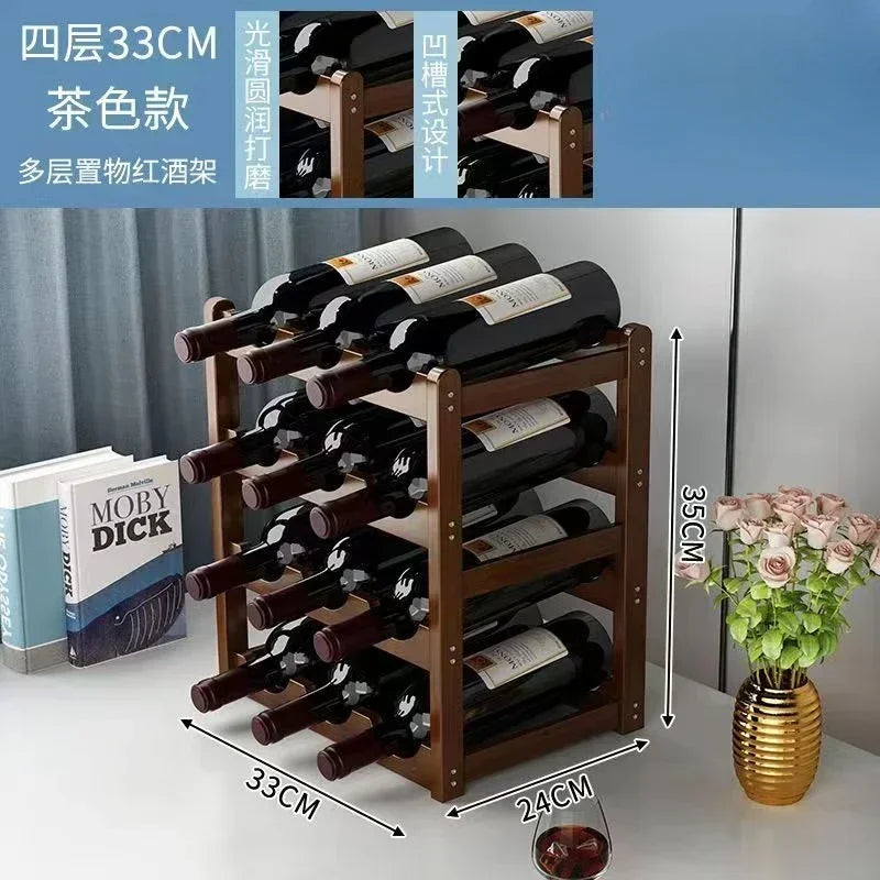 Tabletop Wine Display Rack - Creative Grid Storage Stand