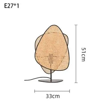 Handwoven Rattan Chandelier - E27 Wicker Suspension Lamp