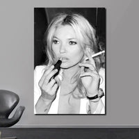 Scandinavian Kate Moss Canvas Poster - Fashion Inspired Wall Art
