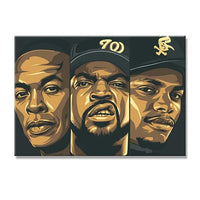 West Coast Rappers Canvas Wall Art - Hip Hop Poster Print