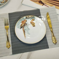 European Jungle Dinnerware Set - Ceramic Steak Plate and Coffee Cup Collection