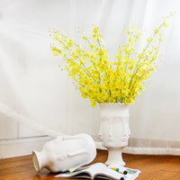 Nordic Face Ceramic Vase - Artistic White Decorative Accent