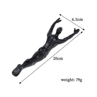 Industrial Climbing Man Wall Sculpture - Retro Resin Accent Decor