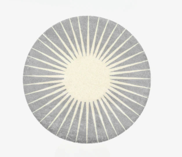 Modern Round Plush Area Rug - Soft Non-Slip Bedroom Carpet