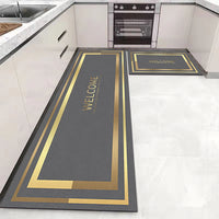 Soft Washable Kitchen Runner Rug - Anti-Slip Hallway and Entry Mat