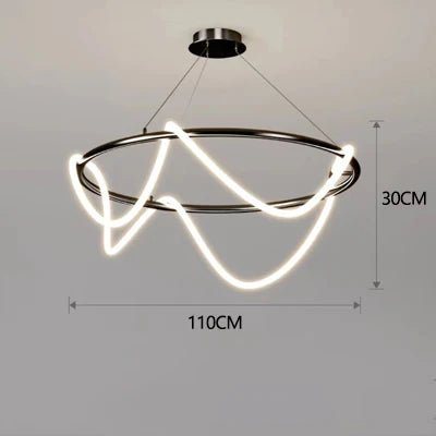 Designer Long Hose Chandelier - Post-Modern Pendant Lamp
