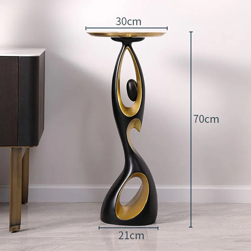 Abstract Designer Side Table - Artistic Accent Table for Living Room