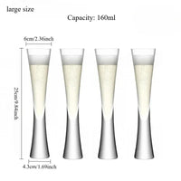 Hourglass Champagne Flute Glass - 40ML or 160ML