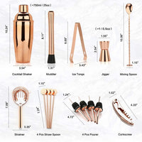 16-Piece Bartender Kit - Stainless Steel Cocktail Shaker Set