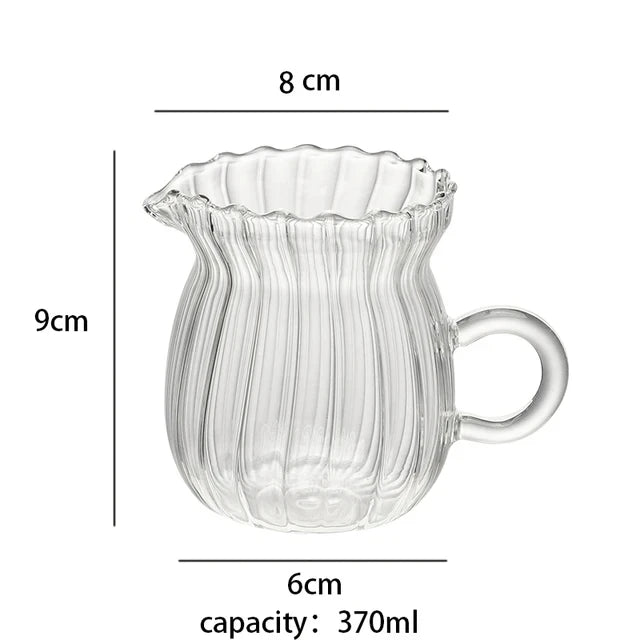 High Borosilicate Glass Tea Pitcher - Heat-Resistant Coffee and Espresso Server