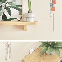 Solid Wood Wall-Mounted Partition Shelf