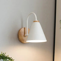 Nordic Solid Wood Wall Lamp - Minimalist Bedside Sconce