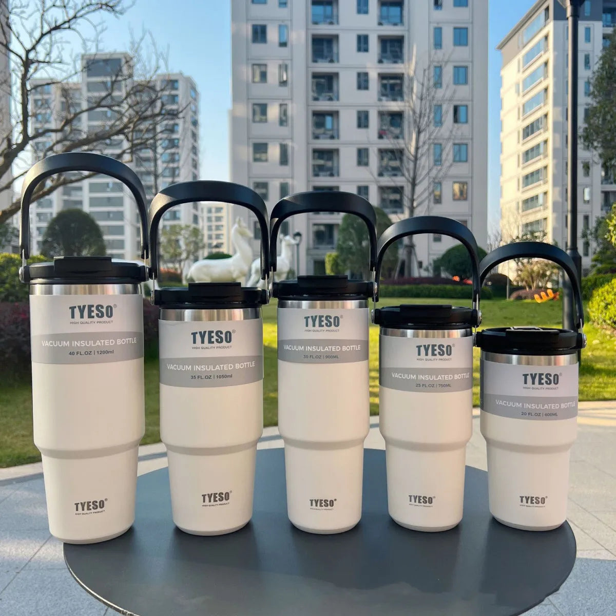 TYESO Insulated Stainless Steel Tumbler - Double-Layer Travel Mug