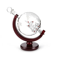 Creative Globe Whiskey Decanter Set - Lead-Free Carafe with Glasses