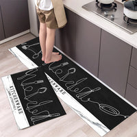 Soft Washable Kitchen Runner Rug - Anti-Slip Hallway and Entry Mat