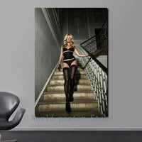 Scandinavian Kate Moss Canvas Poster - Fashion Inspired Wall Art