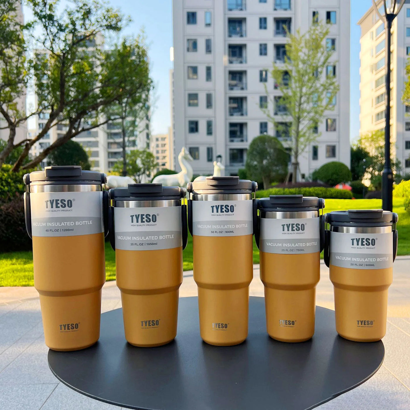 TYESO Insulated Stainless Steel Tumbler - Double-Layer Travel Mug