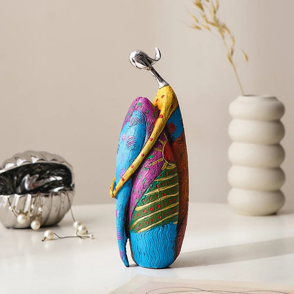 Abstract Character Sculpture - Modern Desktop Accent Decor