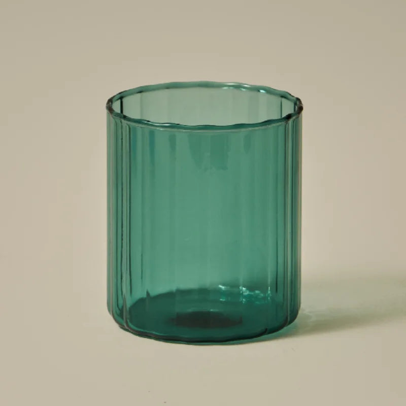Heat-Resistant Stripe Glass Cup - Colorful Tea & Coffee Mug