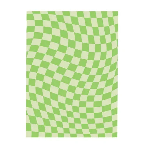 Retro Checkerboard Plush Area Rug - Soft Bedroom and Lounge Carpet