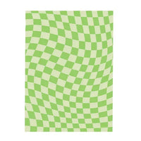 Retro Checkerboard Plush Area Rug - Soft Bedroom and Lounge Carpet