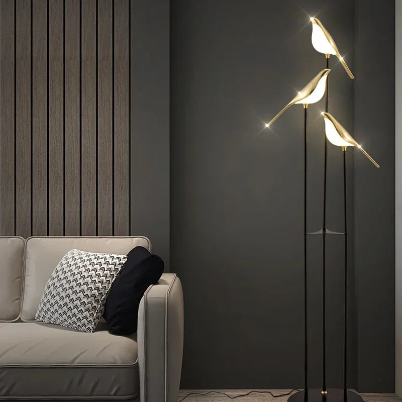 Scandinavian Bird Floor Lamp - Designer LED Accent Light