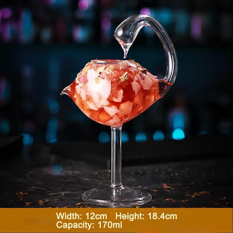 Artistic Fish and Octopus Cocktail Goblet