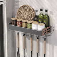 Gunmetal Aluminum Kitchen Storage Rack - No Drill