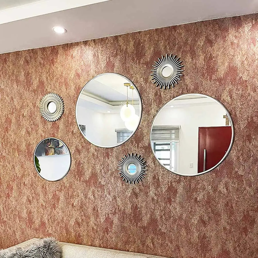 Gold Sunburst Wall Mirror - Vintage Decorative Accent