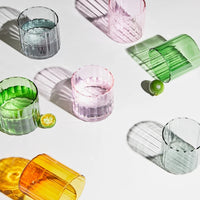 Heat-Resistant Stripe Glass Cup - Colorful Tea & Coffee Mug