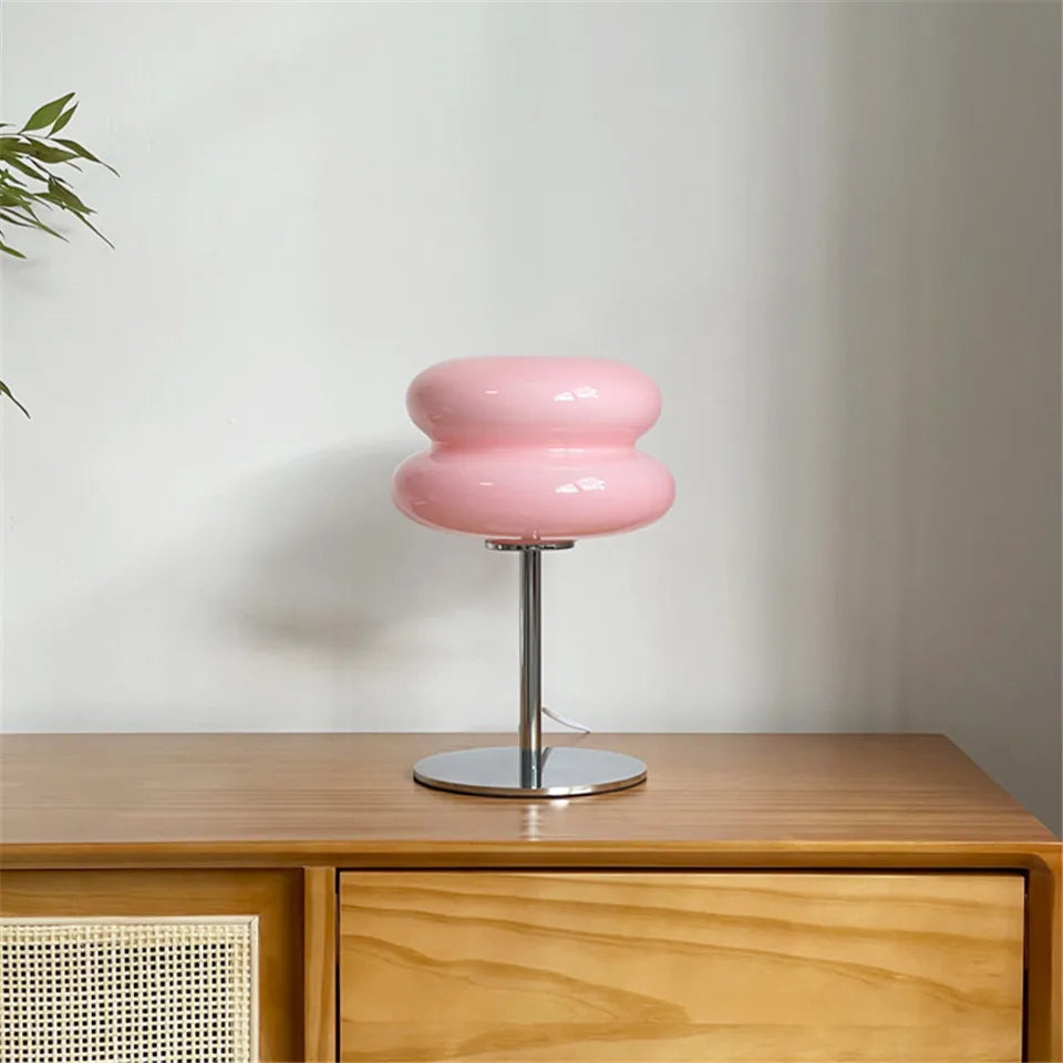 Italian Designer Glass Table Lamp - Dimmable Stained Accent Light