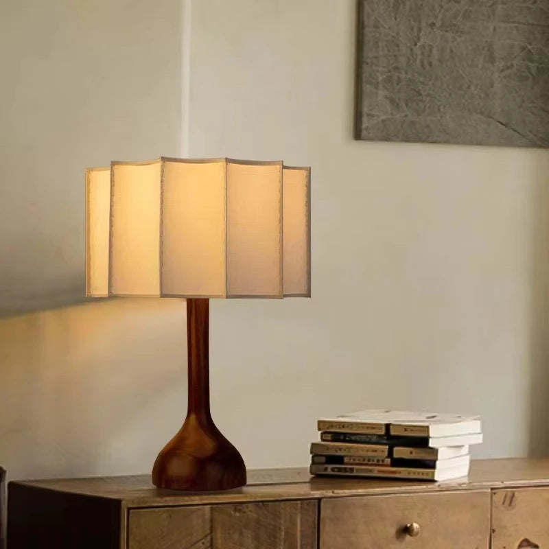 Wabi-Sabi Solid Wood Floor Lamp - Minimalist LED Accent Light