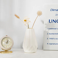 Diamond Shaped Decorative Vase - Nordic Floral Arrangement Accent