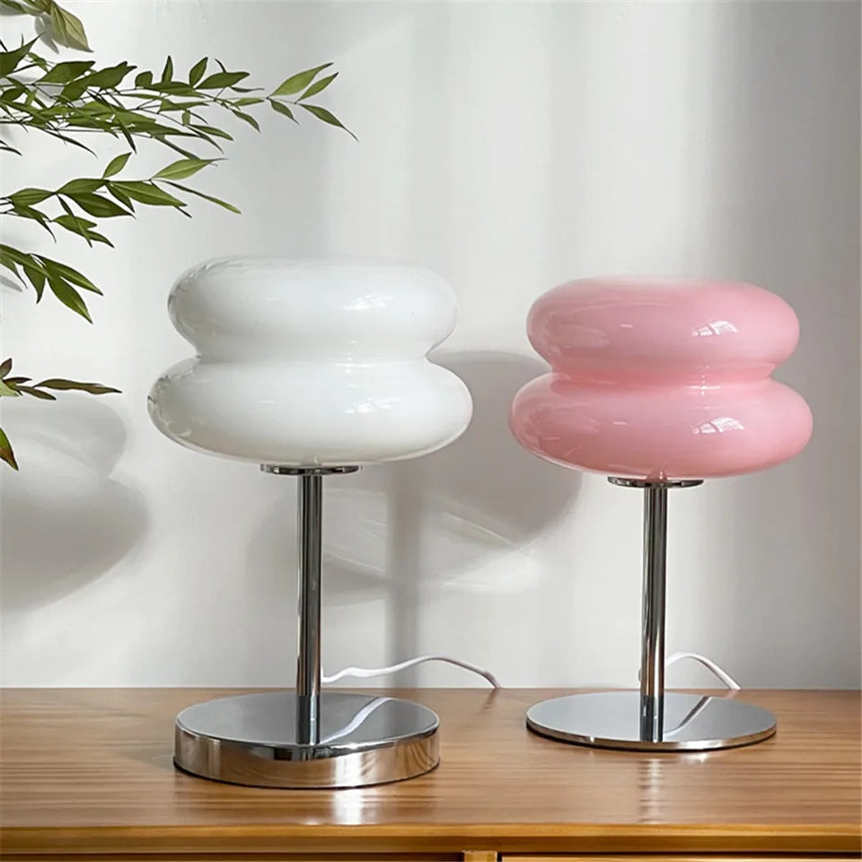 Italian Designer Glass Table Lamp - Dimmable Stained Accent Light