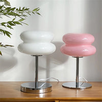 Italian Designer Glass Table Lamp - Dimmable Stained Accent Light