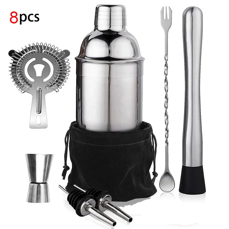 UPORS Cocktail Shaker - Stainless Steel Boston Mixer 550ml/750ml