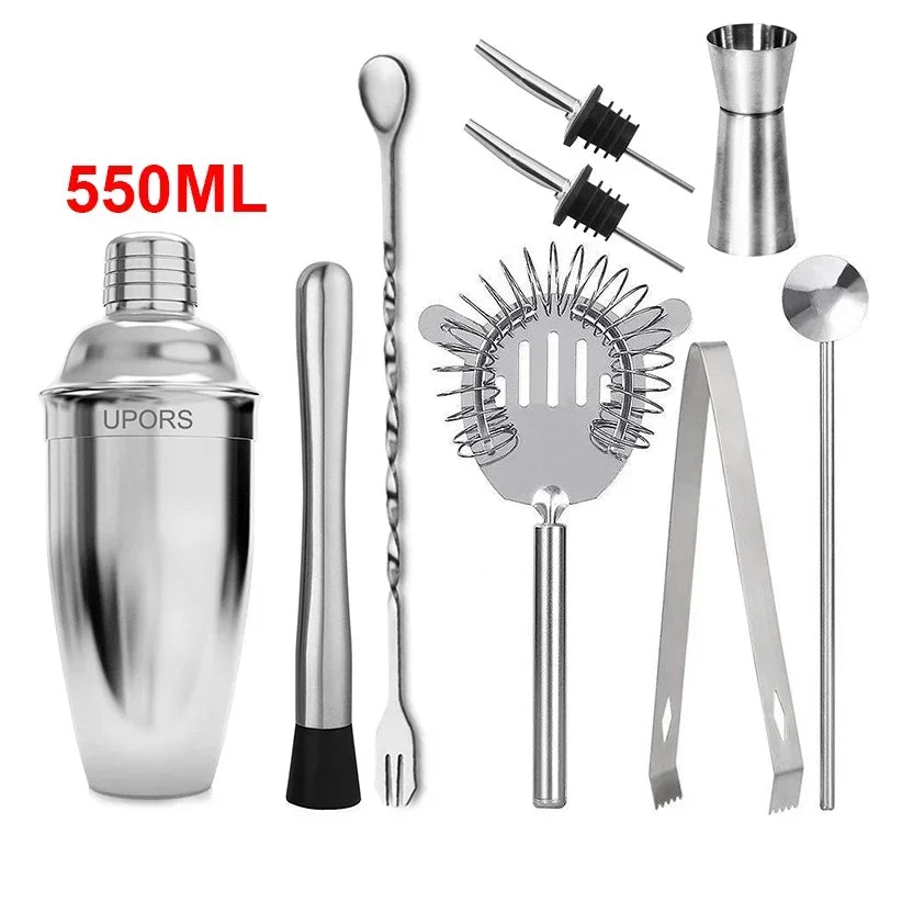 UPORS Cocktail Shaker - Stainless Steel Boston Mixer 550ml/750ml