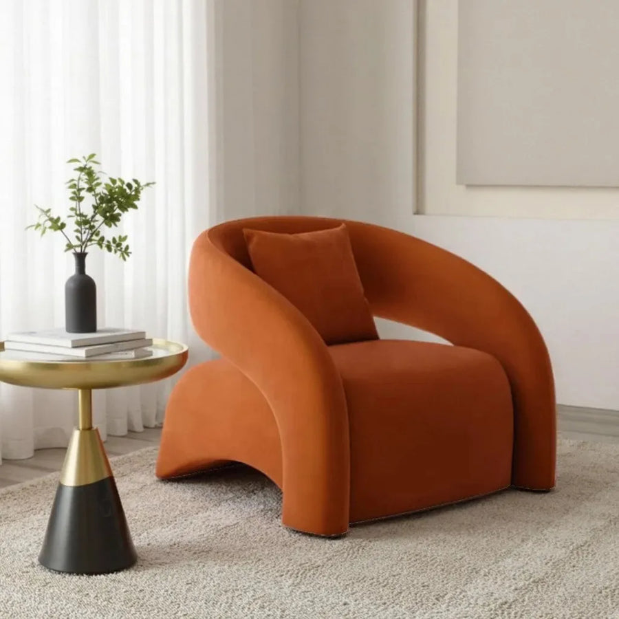 Velvet Leisure Accent Chair - Modern European Single Sofa Seat
