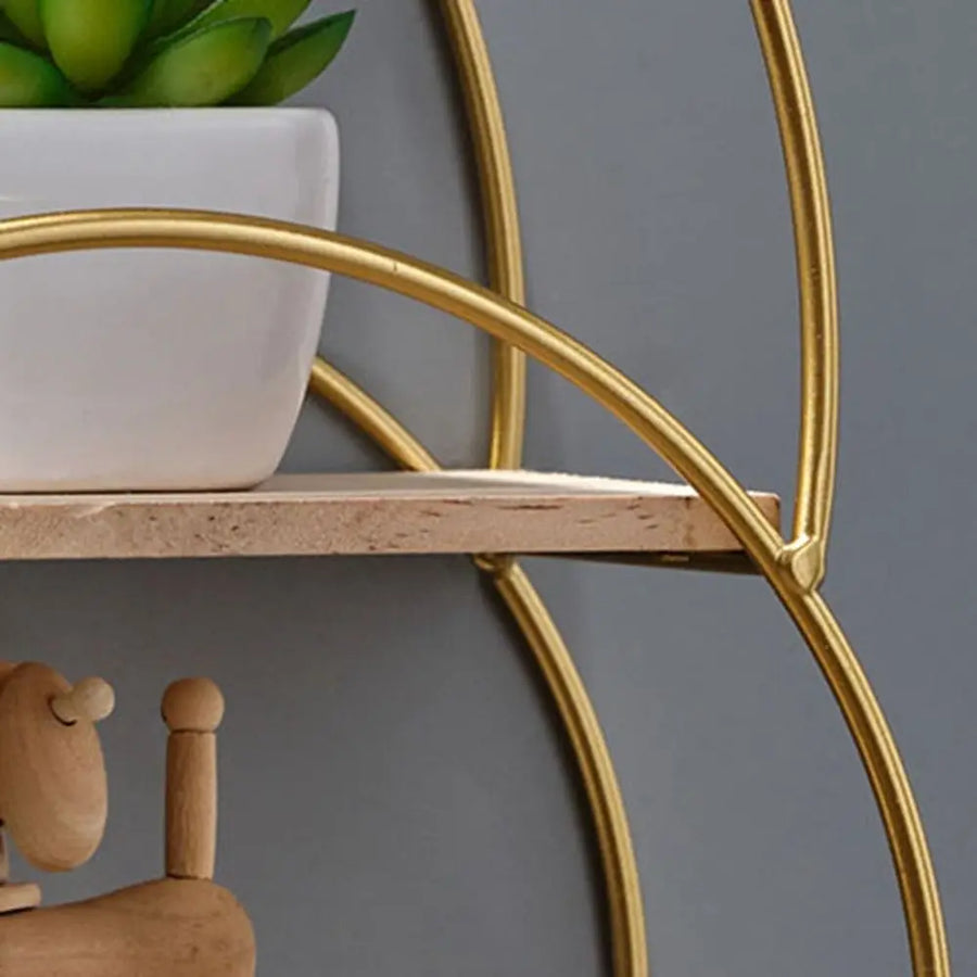 Nordic Gold Iron Decorative Wall Shelf