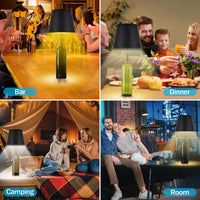 Wireless Bottle Table Lamp - 3 Color Touch Dimming Accent Light