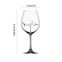 Crystal Shark Wine Glass - 300ML Statement Cocktail Goblet