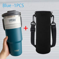 TYESO Insulated Stainless Steel Tumbler - Double-Layer Travel Mug