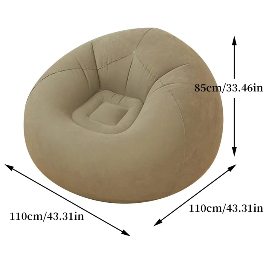 Inflatable Lounger Sofa Chair - Portable PVC Bean Bag Seat