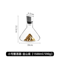 Handmade Iceberg Whiskey Decanter - 1500ML Lead-Free Crystal Carafe