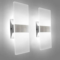 LED Wall Sconces Set of Two - Modern Up Down Accent Lighting