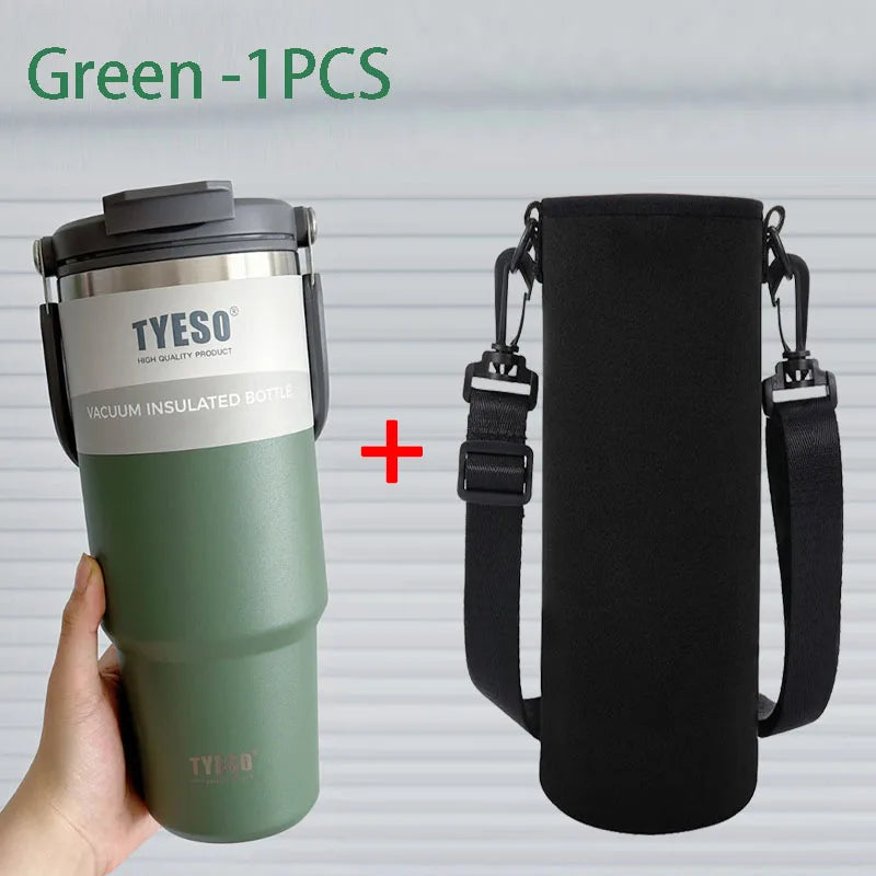 TYESO Insulated Stainless Steel Tumbler - Double-Layer Travel Mug