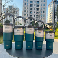 TYESO Insulated Stainless Steel Tumbler - Double-Layer Travel Mug