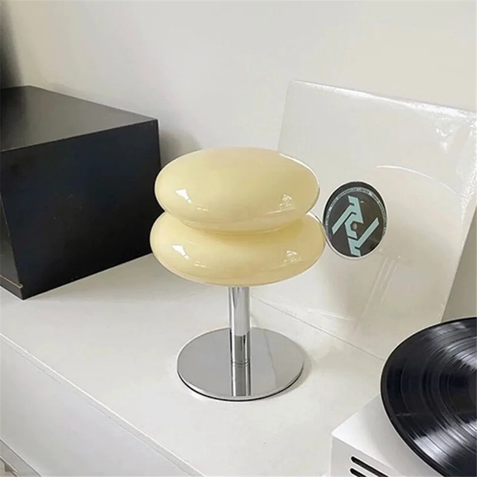 Italian Designer Glass Table Lamp - Dimmable Stained Accent Light