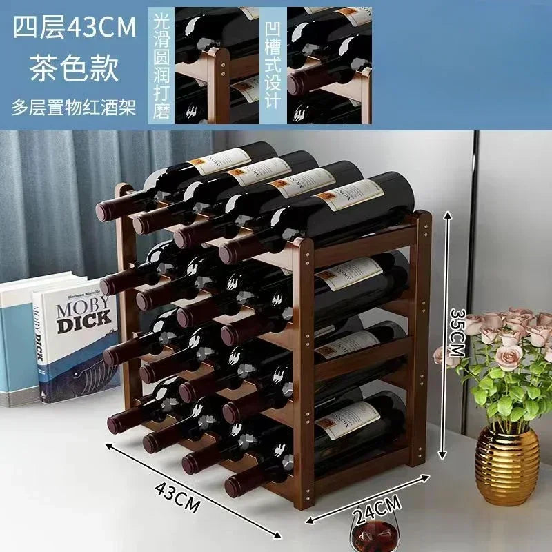 Tabletop Wine Display Rack - Creative Grid Storage Stand