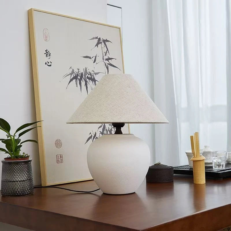 Retro Ceramic Floor Lamp - Modern Remote Control Accent Light